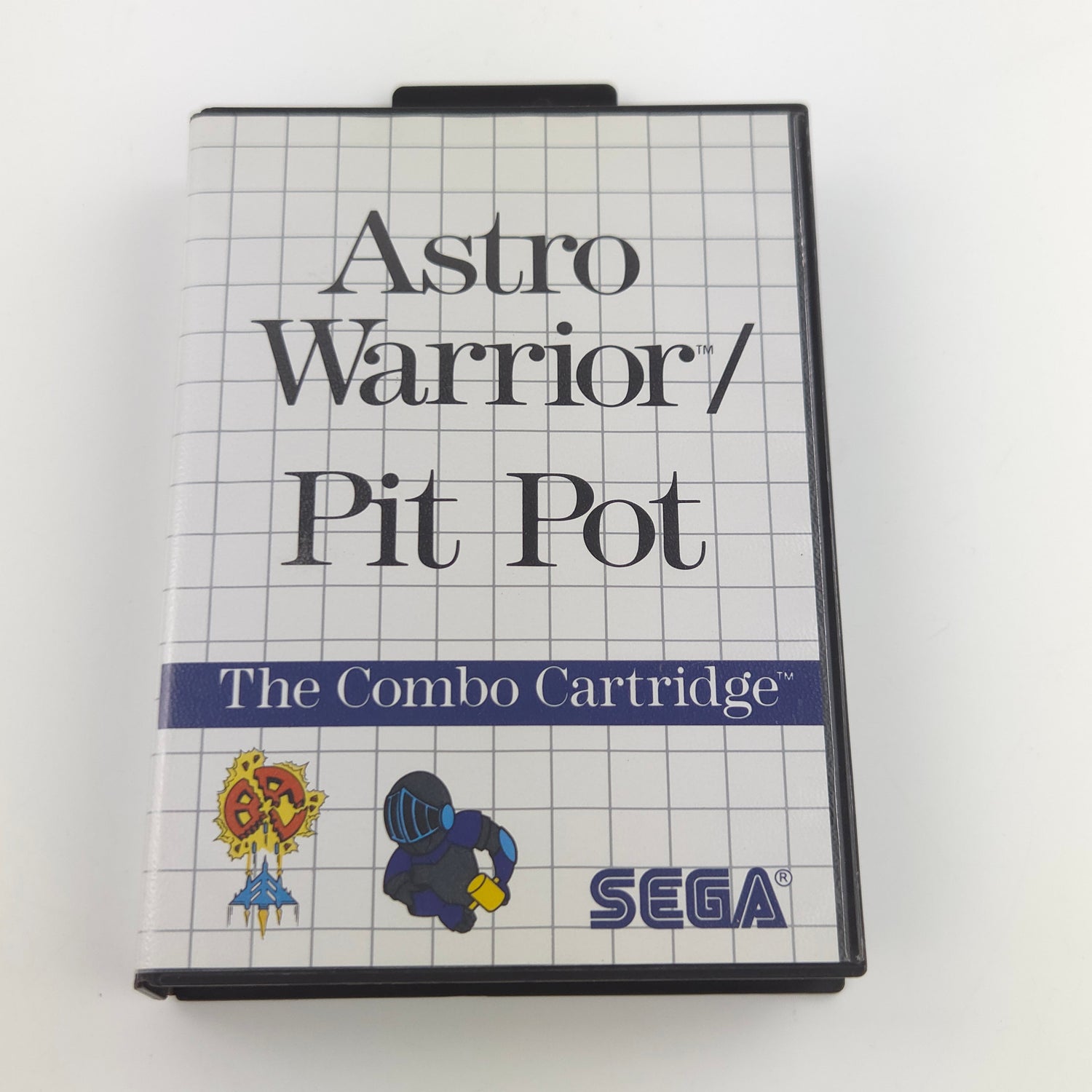 Sega Master System Spiel : Astro Warrior / Pit Pot Combo Cartridge - OVP MS PAL