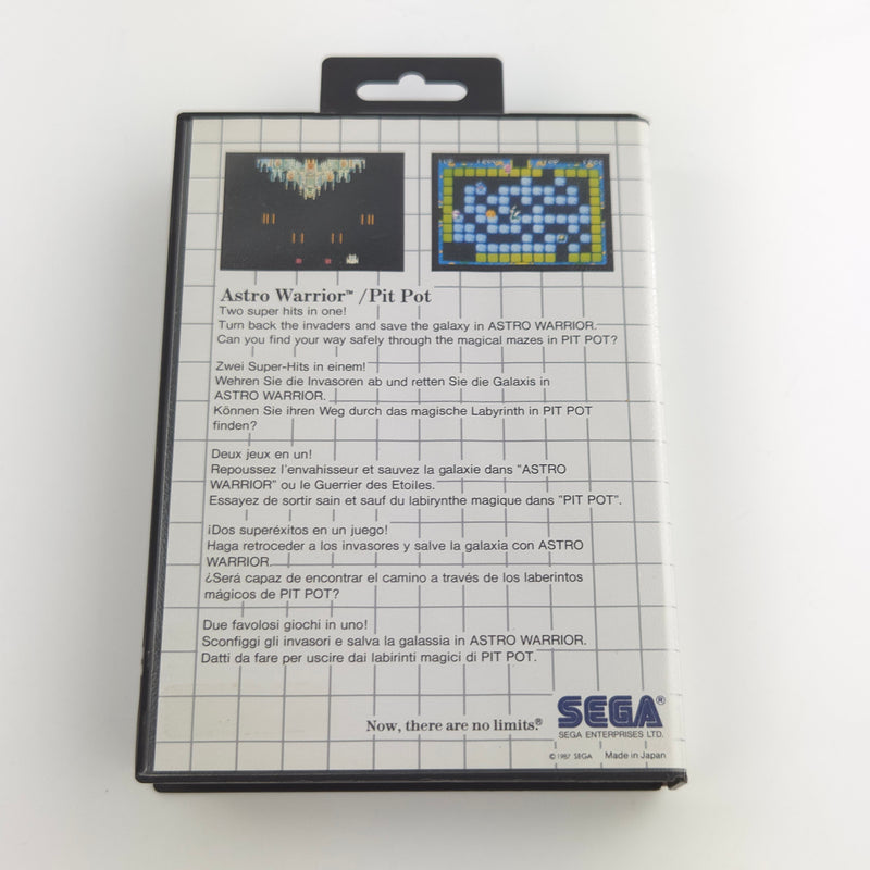 Sega Master System Spiel : Astro Warrior / Pit Pot Combo Cartridge - OVP MS PAL