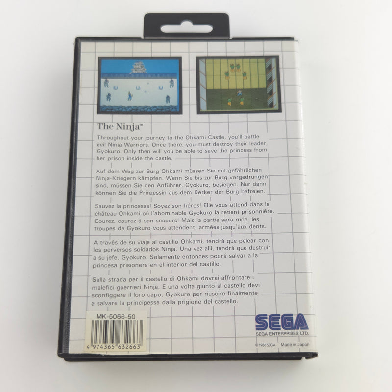 Sega Master System Spiel : The Ninja - Modul Cartridge MS OVP Anleitung PAL