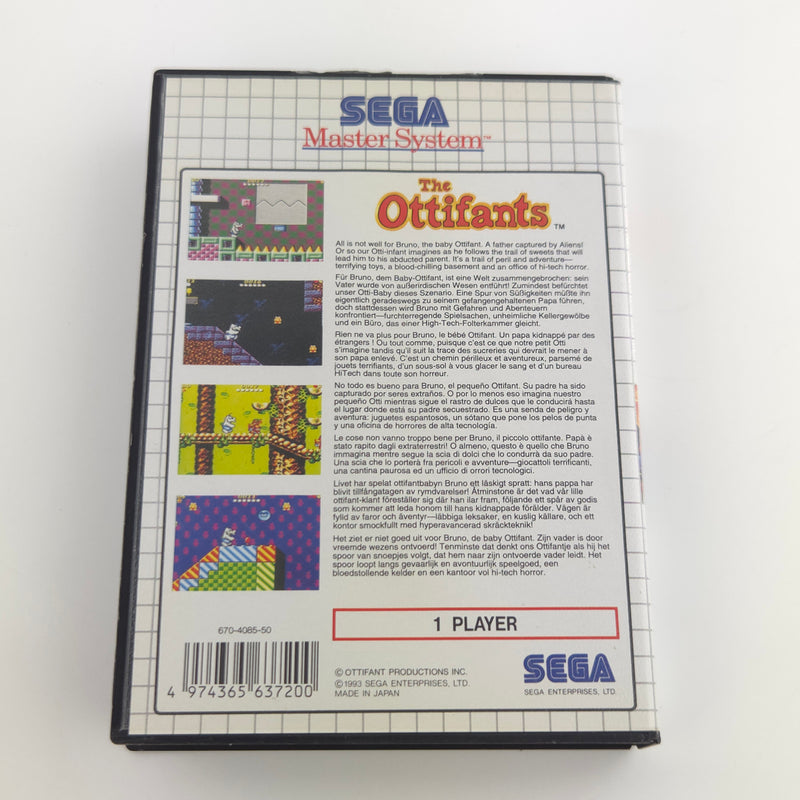 Sega Master System Spiel : The Ottifants - Modul Cartridge MS OVP Anleitung PAL