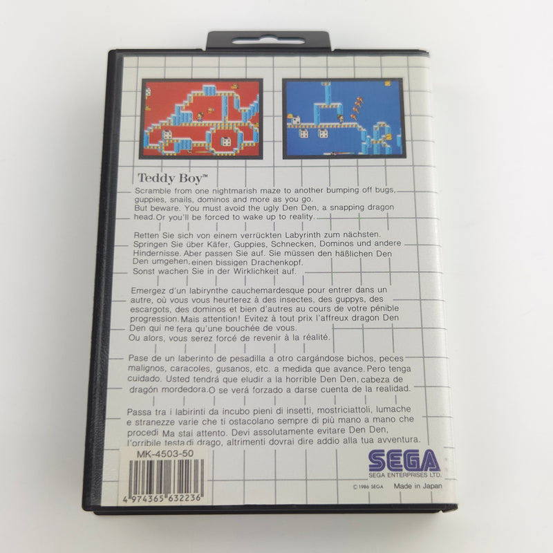 Sega Master System Spiel : Teddy Boy - Modul Cartridge MS OVP Anleitung PAL