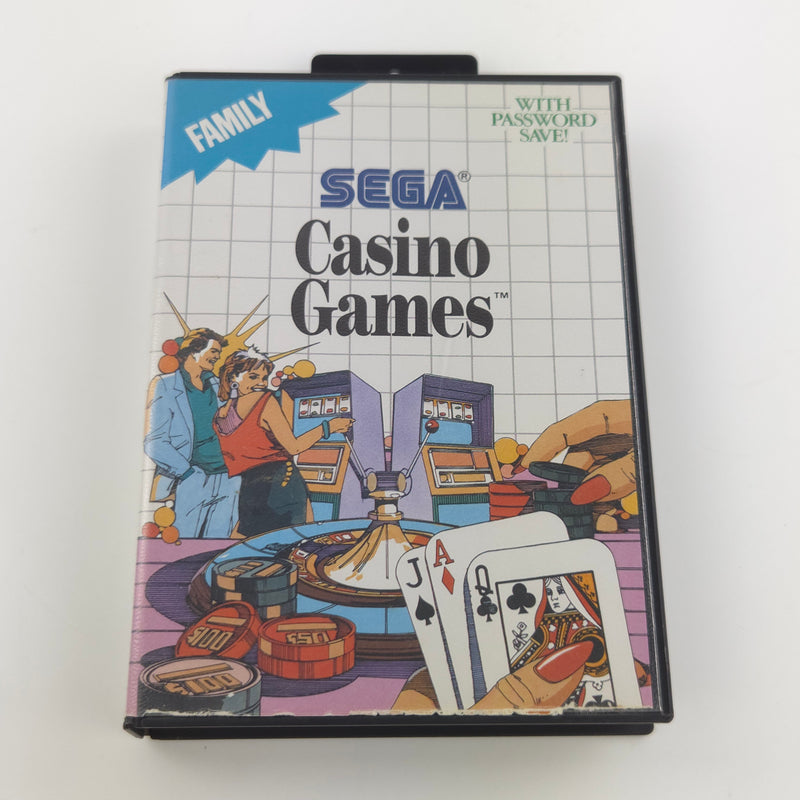 Sega Master System Spiel : Casino Games - MS Cartridge Modul Anleitung OVP PAL