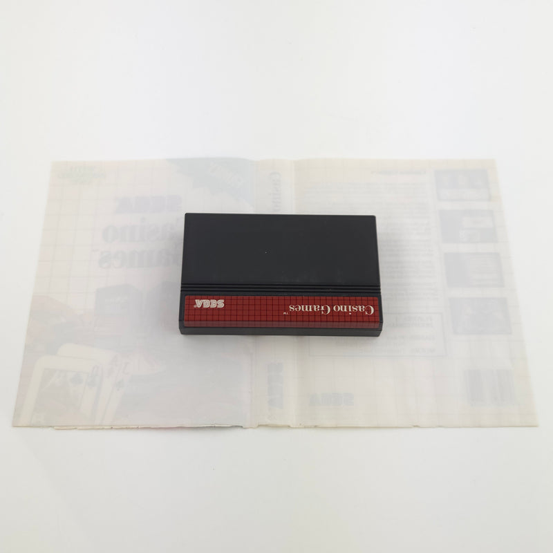 Sega Master System Spiel : Casino Games - MS Cartridge Modul Anleitung OVP PAL