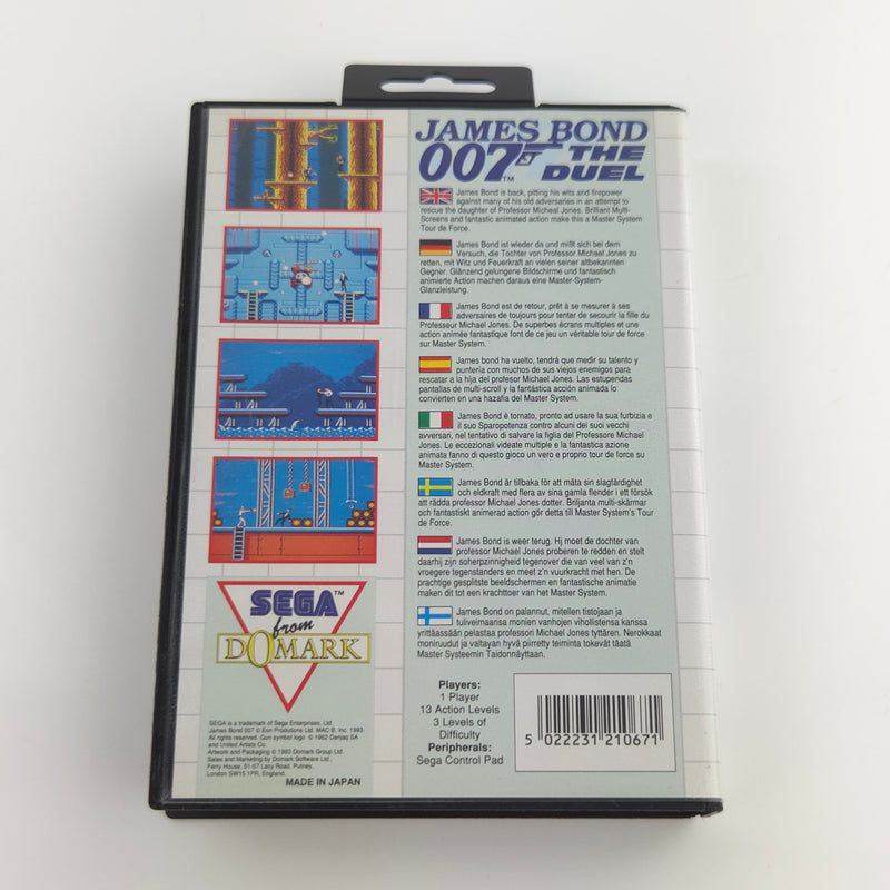 Sega Master System Spiel : James Pond 007 The Duel - MS Modul Anleitung OVP PAL