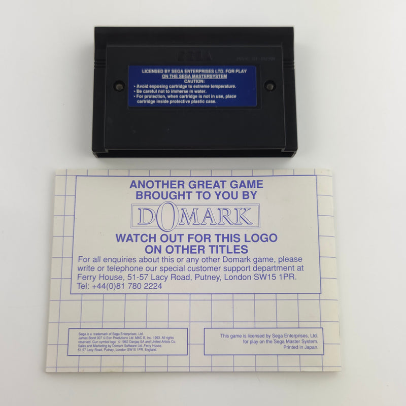 Sega Master System Spiel : James Pond 007 The Duel - MS Modul Anleitung OVP PAL