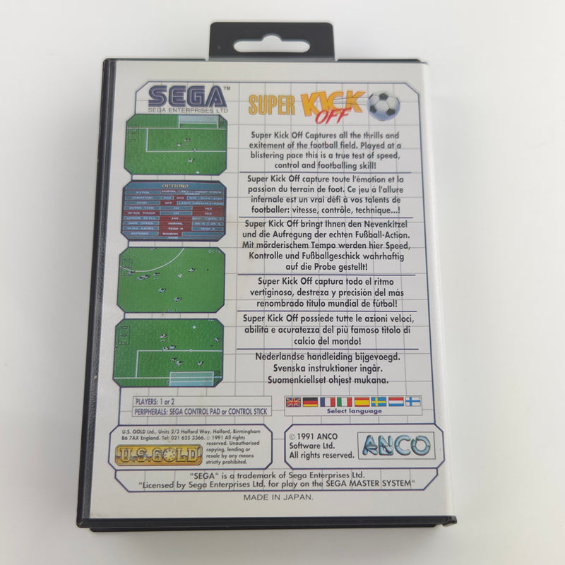 Sega Master System Spiel : Super Kick Off - MS Modul Anleitung OVP PAL