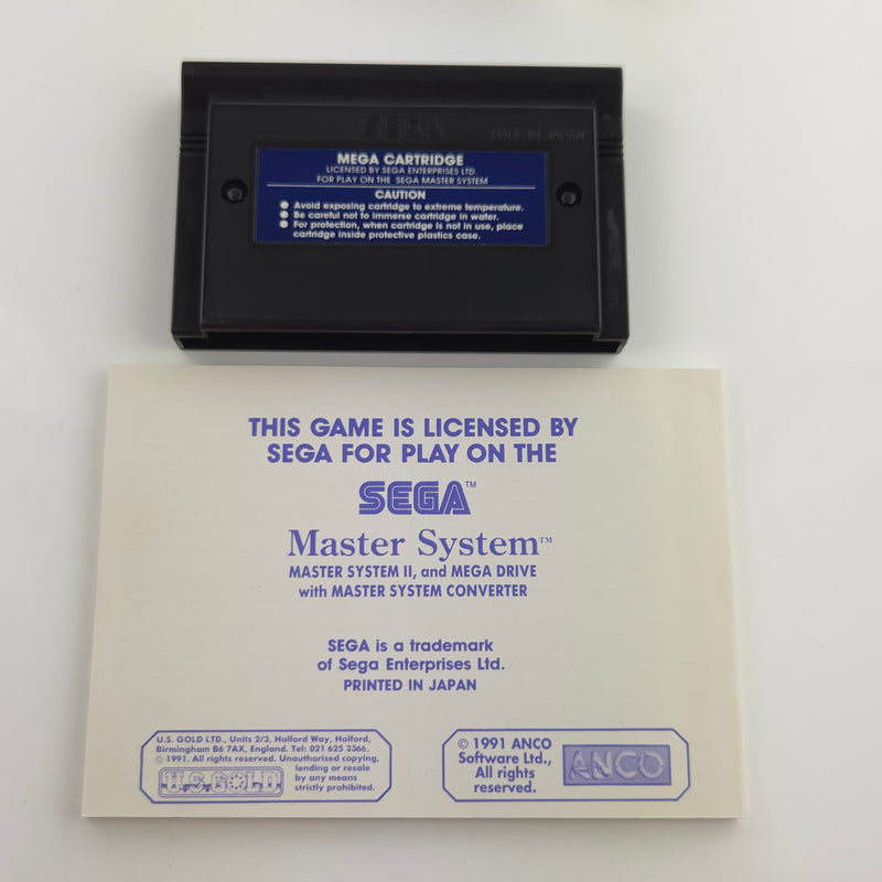 Sega Master System Spiel : Super Kick Off - MS Modul Anleitung OVP PAL