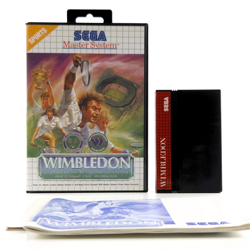 Sega Master System Spiel : Wimbledon Tennis - MS Modul Anleitung OVP PAL