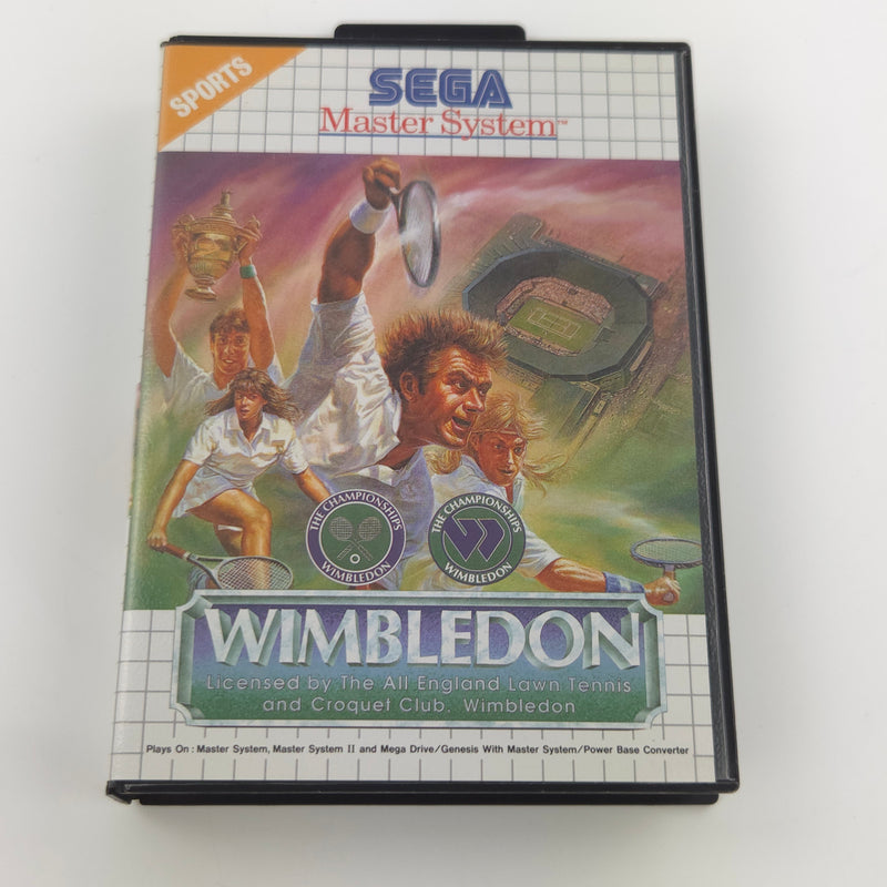 Sega Master System Spiel : Wimbledon Tennis - MS Modul Anleitung OVP PAL