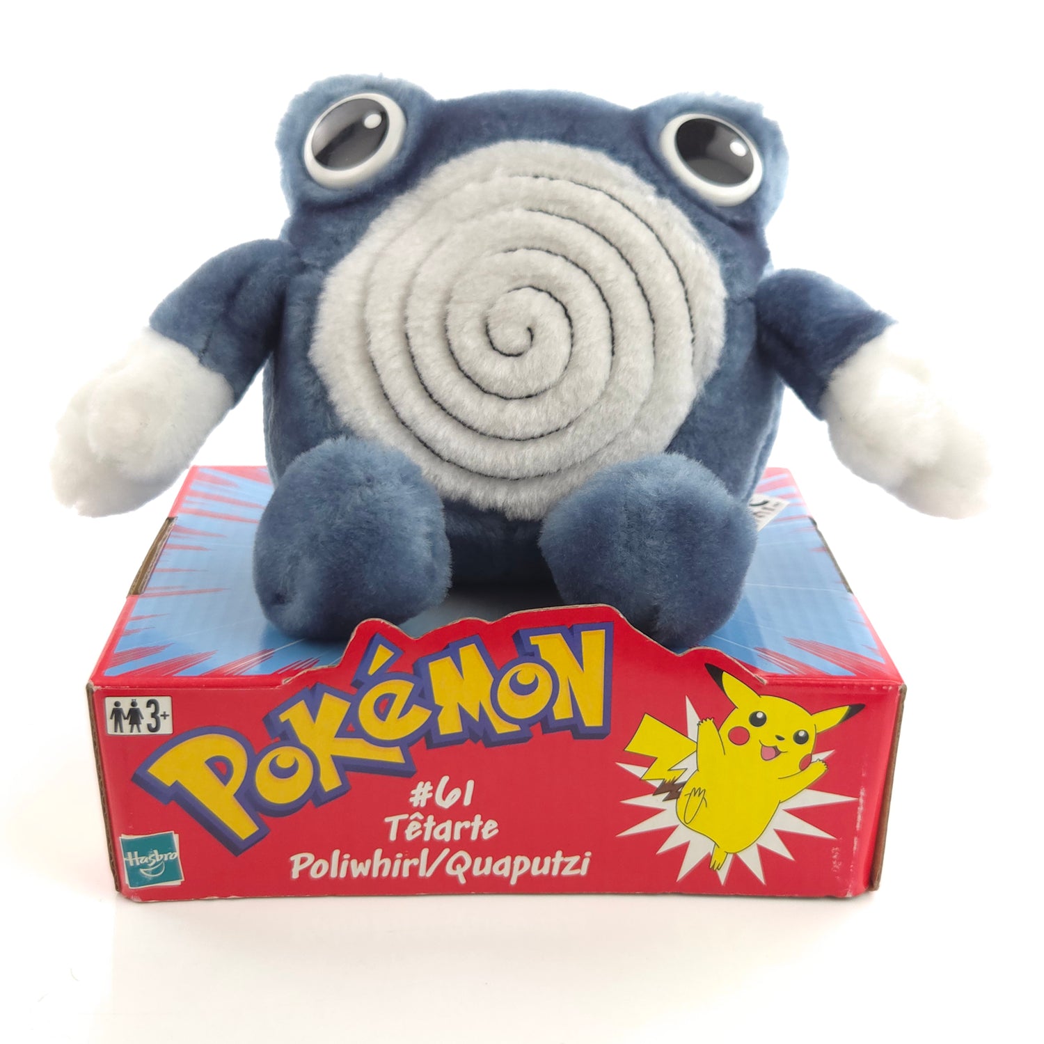 Hasbro Quaputzi Plüschtier Stofftier - Pokemon #91 Poliwhirl NEW old Stock