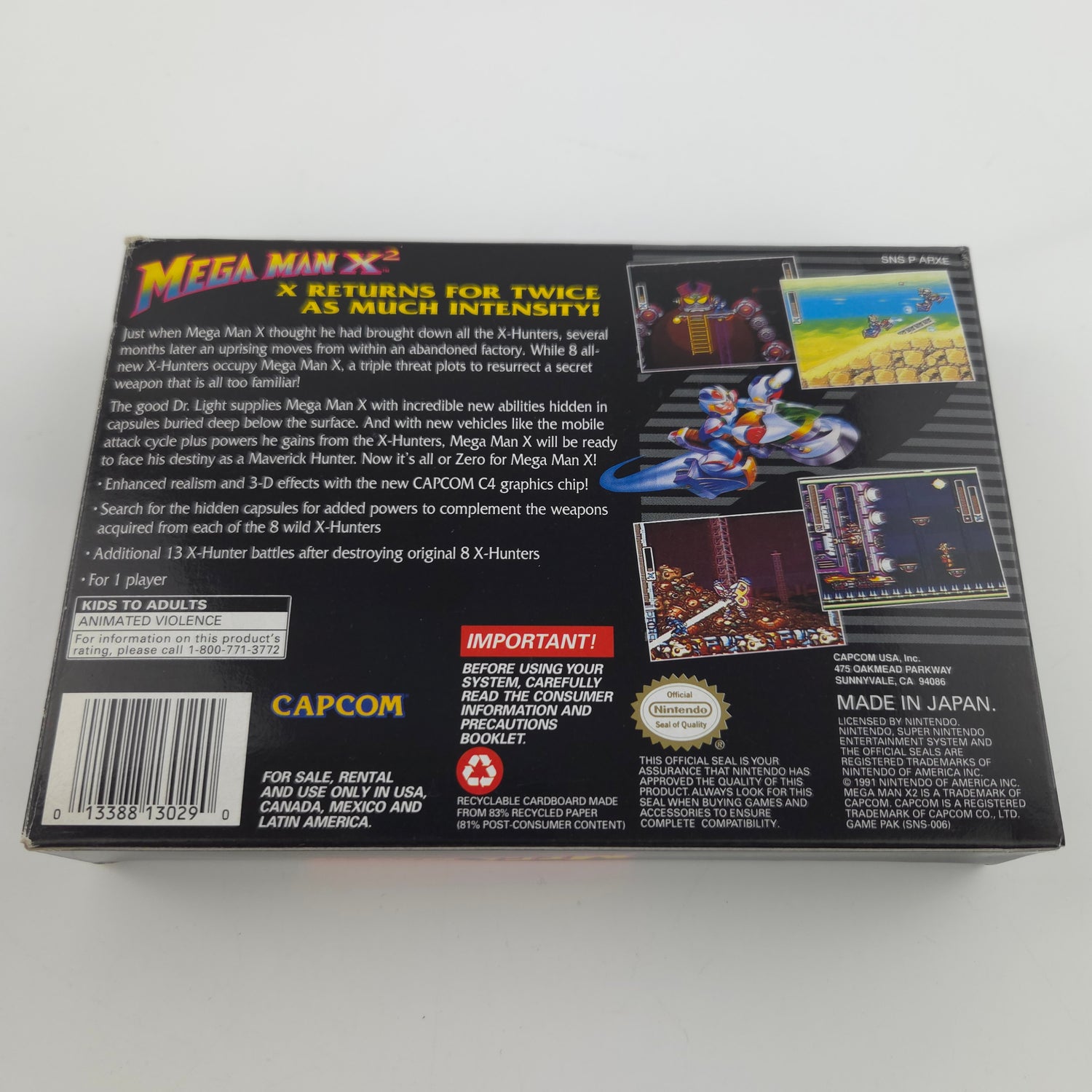 Super Nintendo Spiel : Mega Man X2 - NTSC-U/C USA Version OVP Megaman SNES CIB