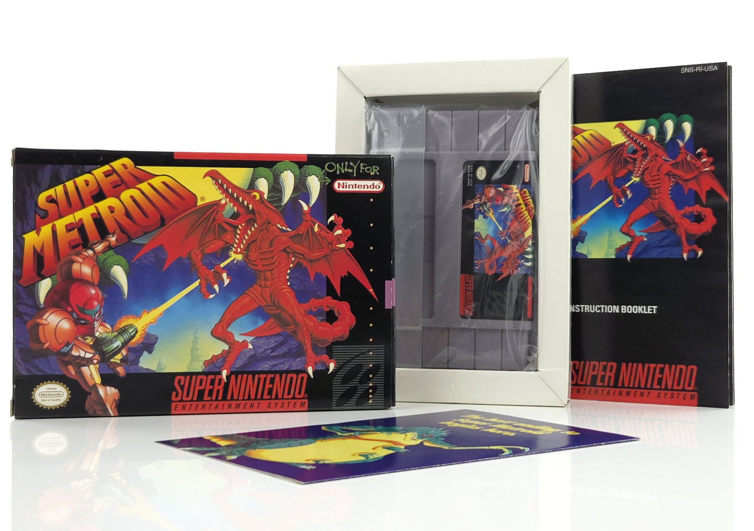Super Nintendo Spiel : Super Metroid - NTSC-U/C USA Version OVP SNES CIB Samus