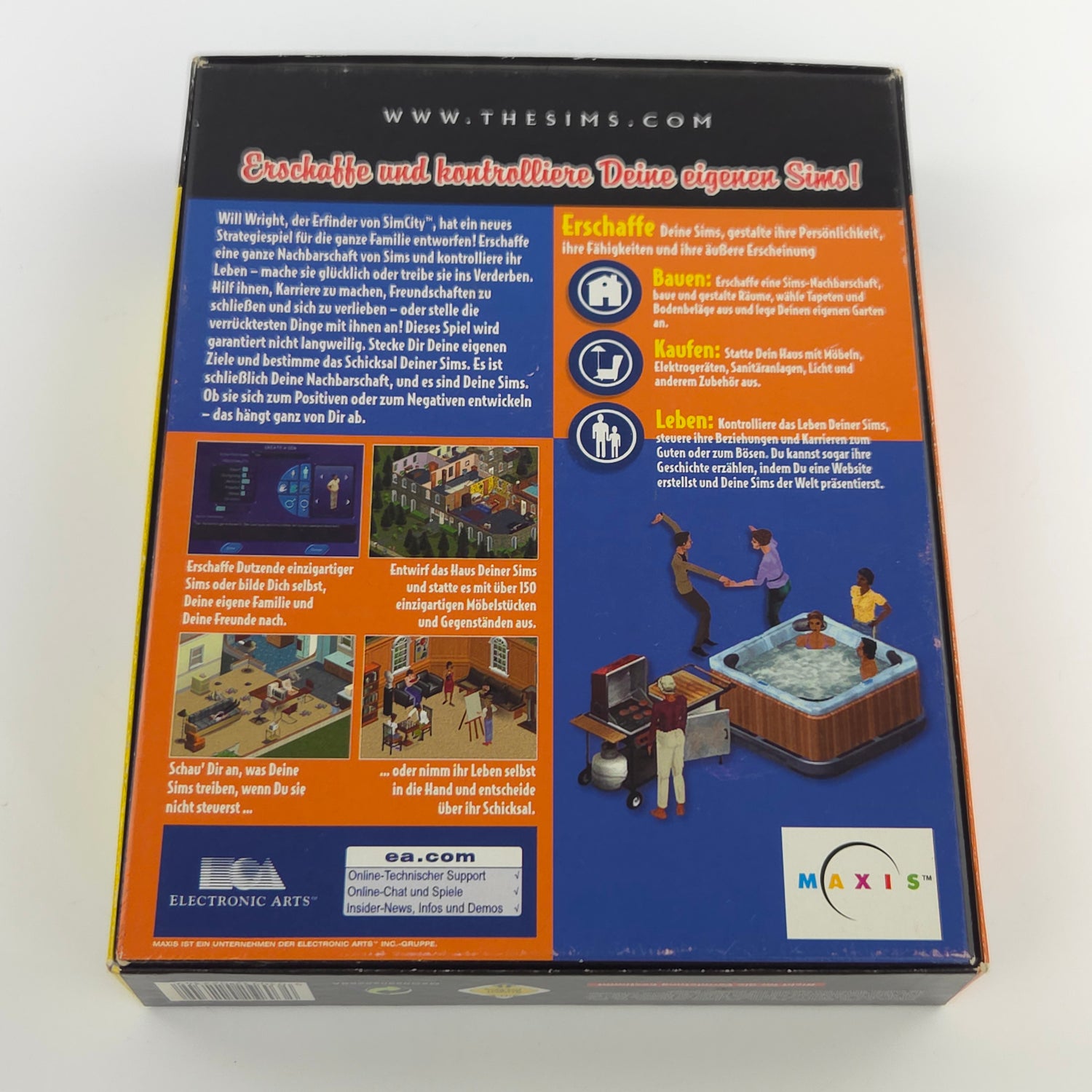PC Spiel : Die Sims die Personen Simulation - Eurobox Big Box OVP Windows 95