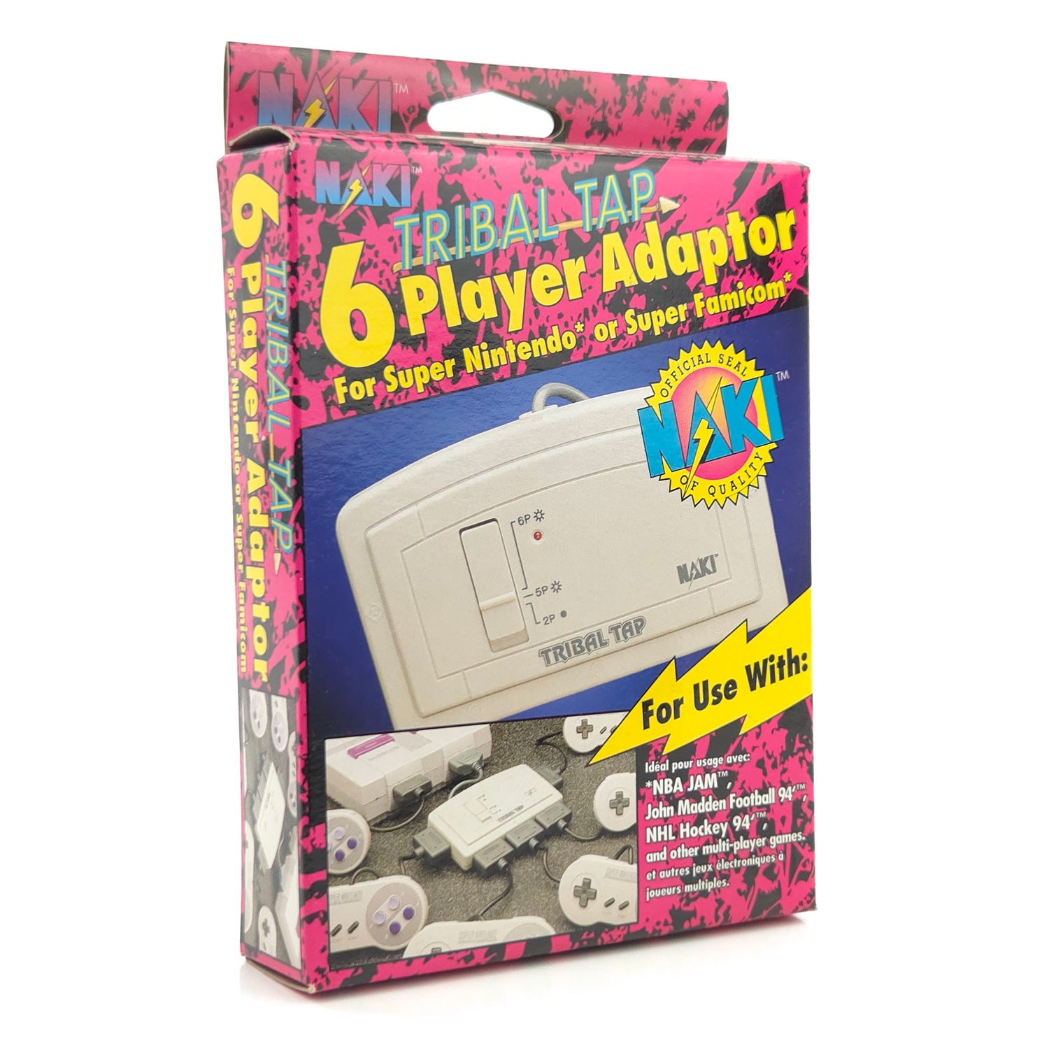 Super Nintendo Zubehör : Tribal Tap 6 Player Adaptor - SNES Controller Naki OVP