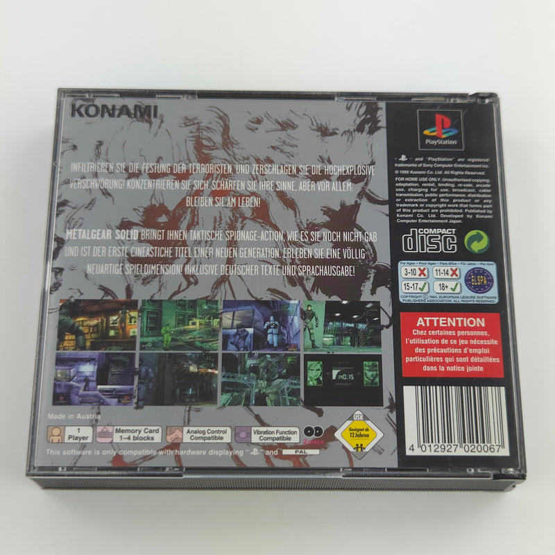 Sony Playstation 1 Spiel : Metal Gear Solid - unvollständig ohne CD1 / PS1 PAL