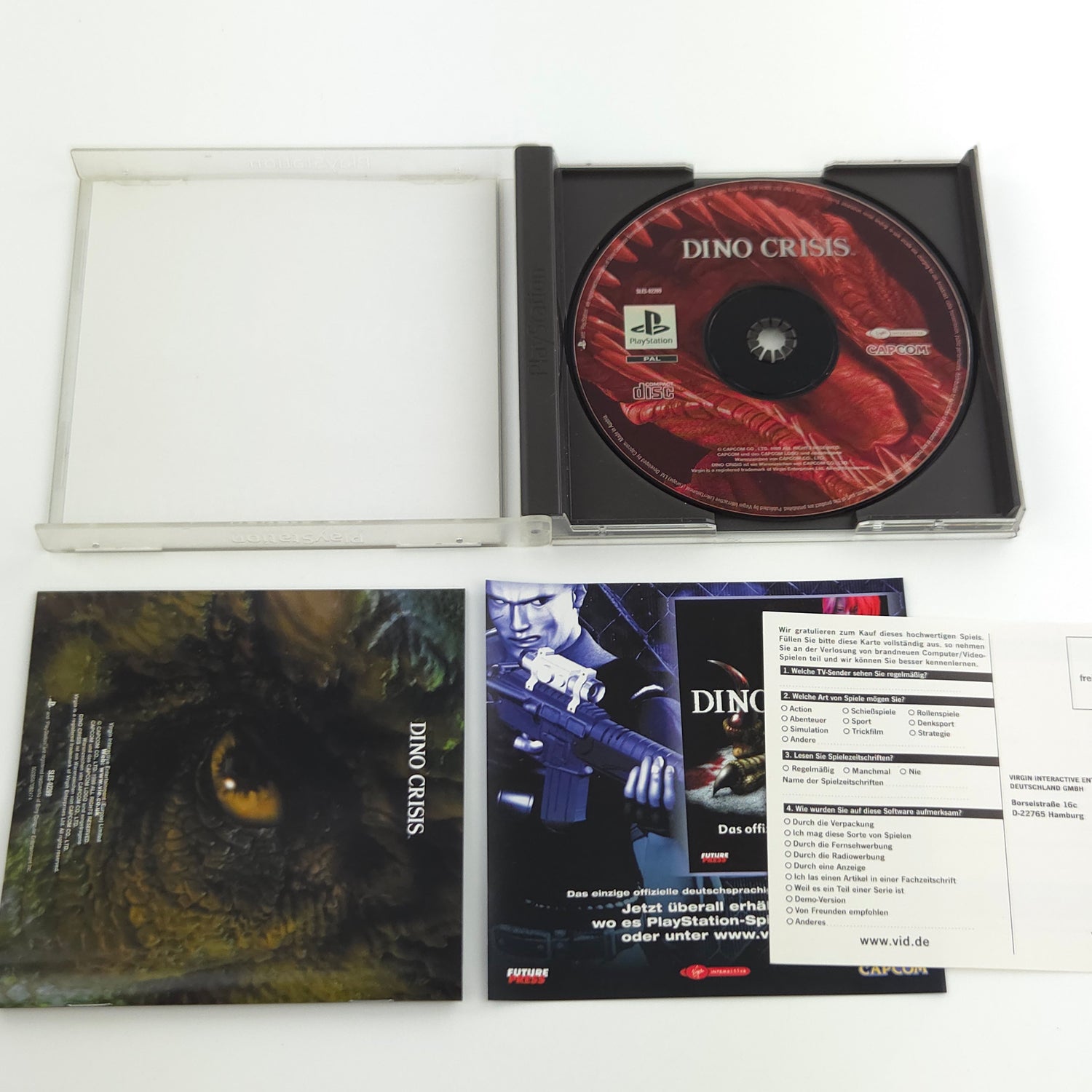 Sony Playstation 1 Spiel : Dino Crisis - PS1 PSX PAL Game / CD Disk OVP Anleit