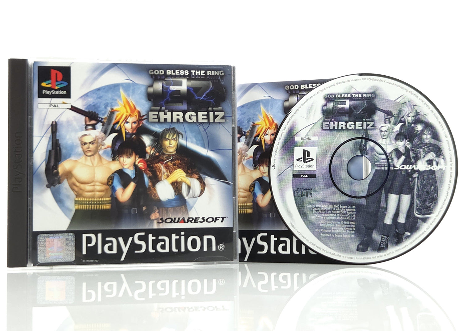 Sony Playstation 1 Spiel : God Bless The Ring Ehrgeiz - PS1 CD Anleit OVP PAL