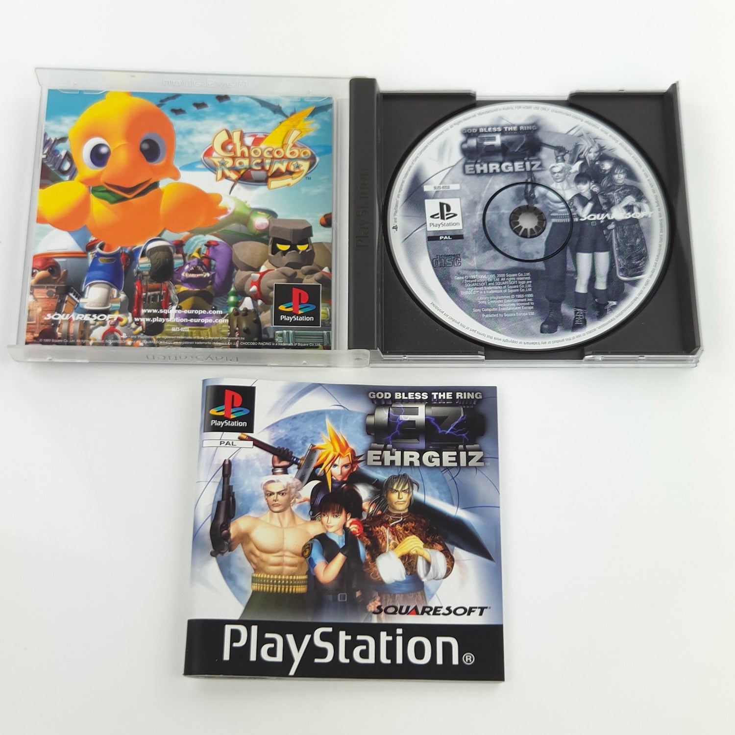Sony Playstation 1 Spiel : God Bless The Ring Ehrgeiz - PS1 CD Anleit OVP PAL