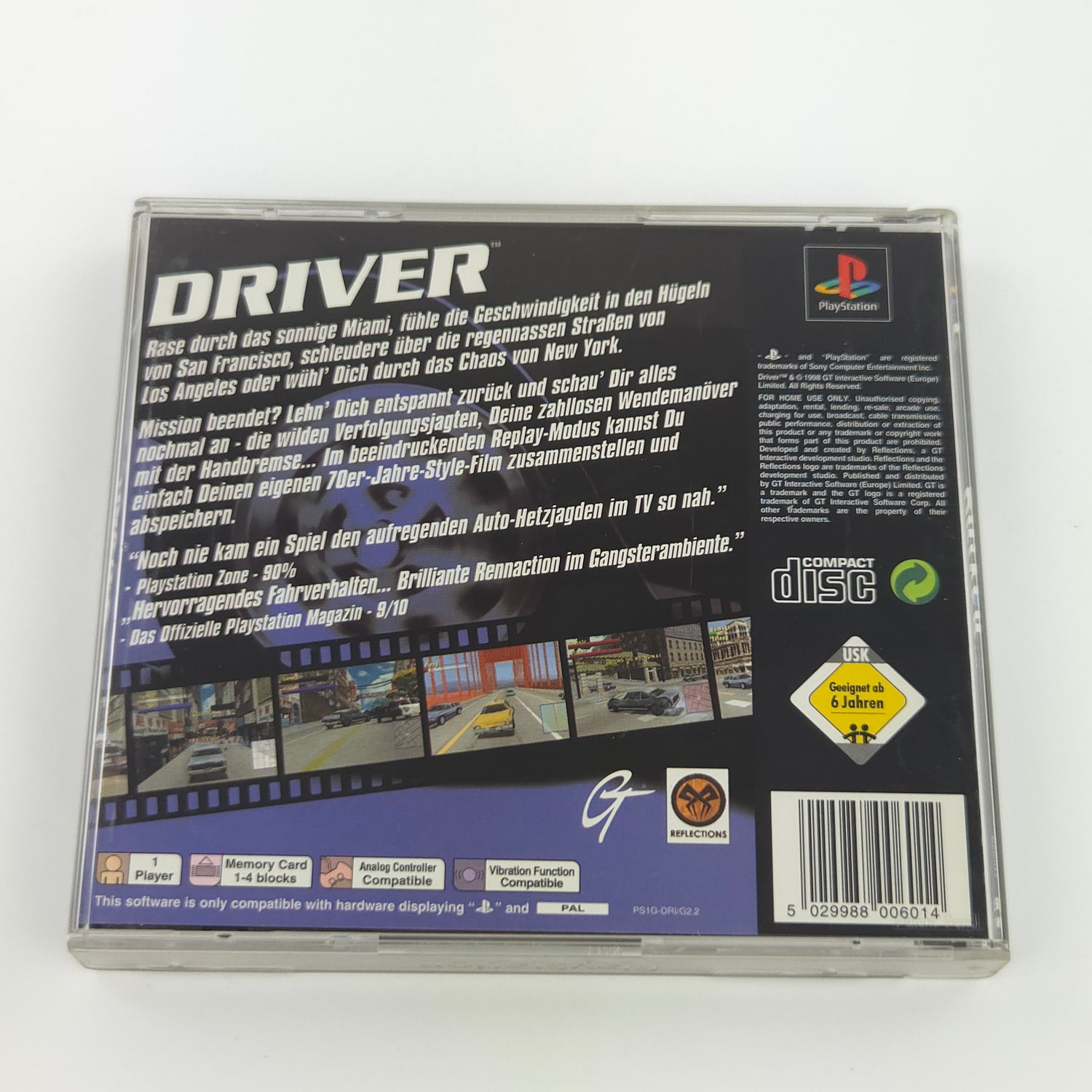 Sony Playstation 1 Spiel : Driver - PS1 PSone PAL Game / CD Disk Anleit OVP