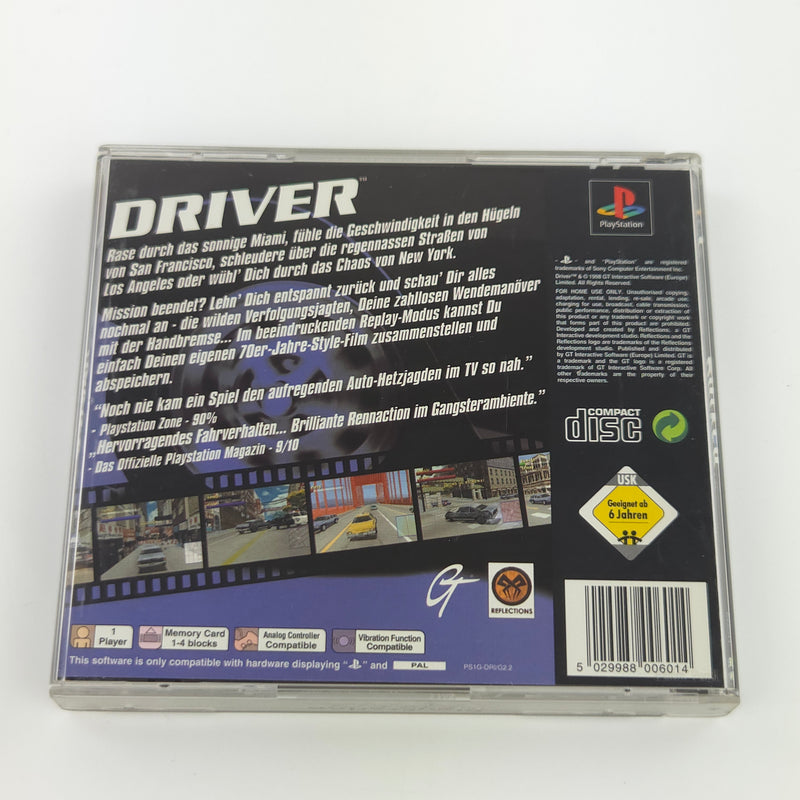 Sony Playstation 1 Spiel : Driver - PS1 PSone PAL Game / CD Disk Anleit OVP