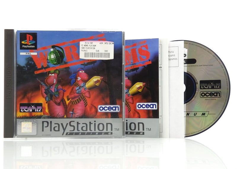 Sony Playstation 1 Spiel : Worms - PS1 PSone PAL Game / CD Disk Platinum OVP