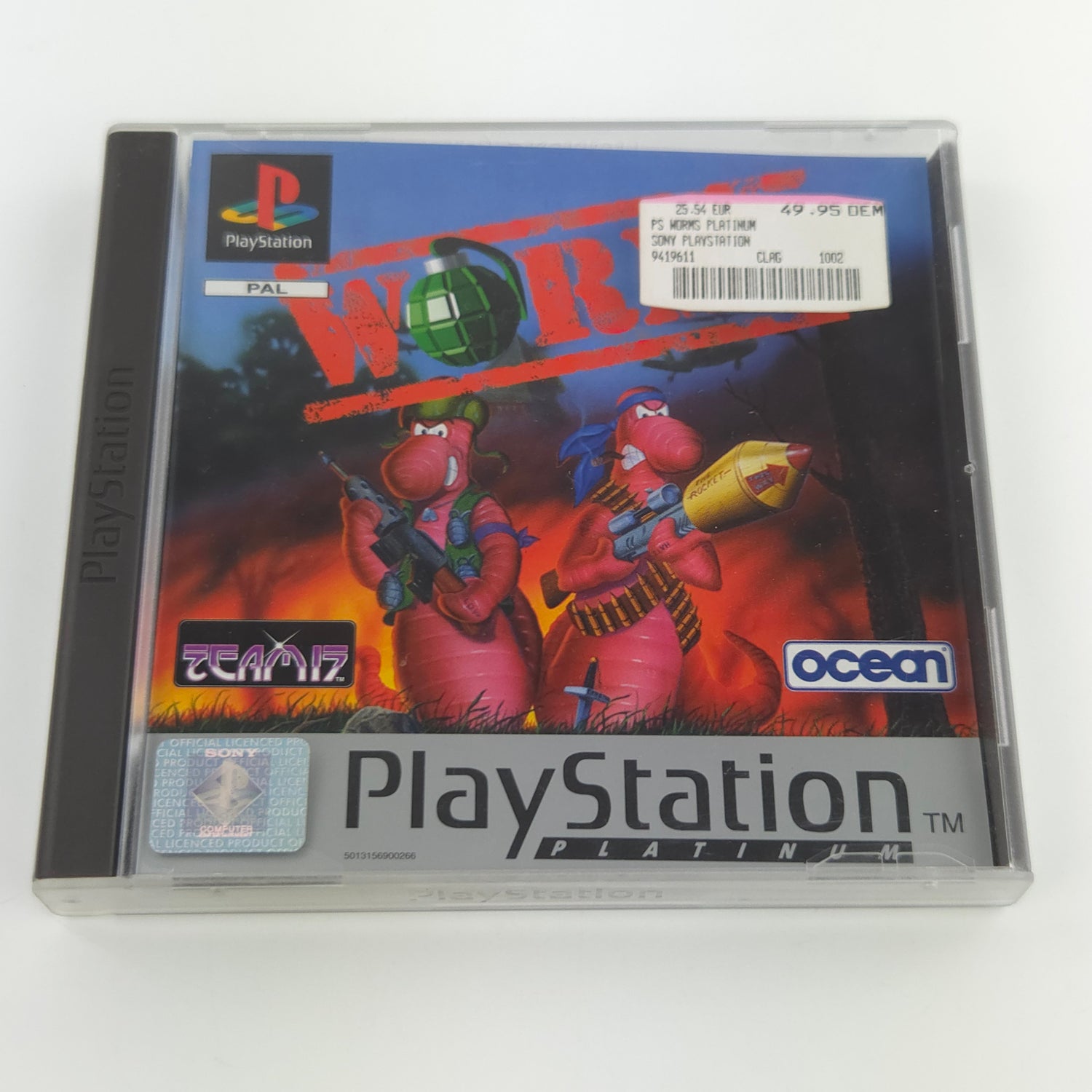 Sony Playstation 1 Spiel : Worms - PS1 PSone PAL Game / CD Disk Platinum OVP