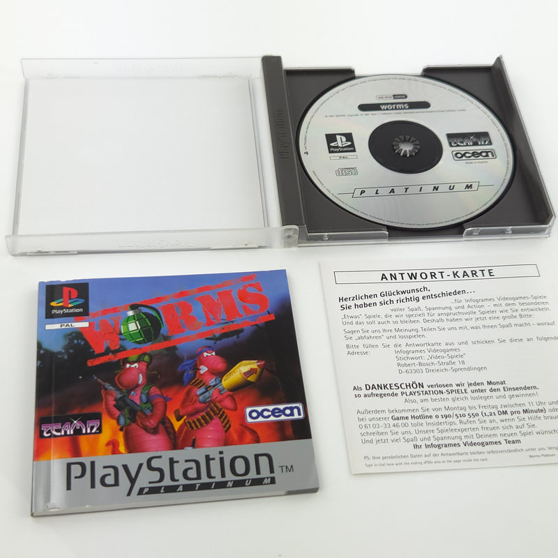 Sony Playstation 1 Spiel : Worms - PS1 PSone PAL Game / CD Disk Platinum OVP