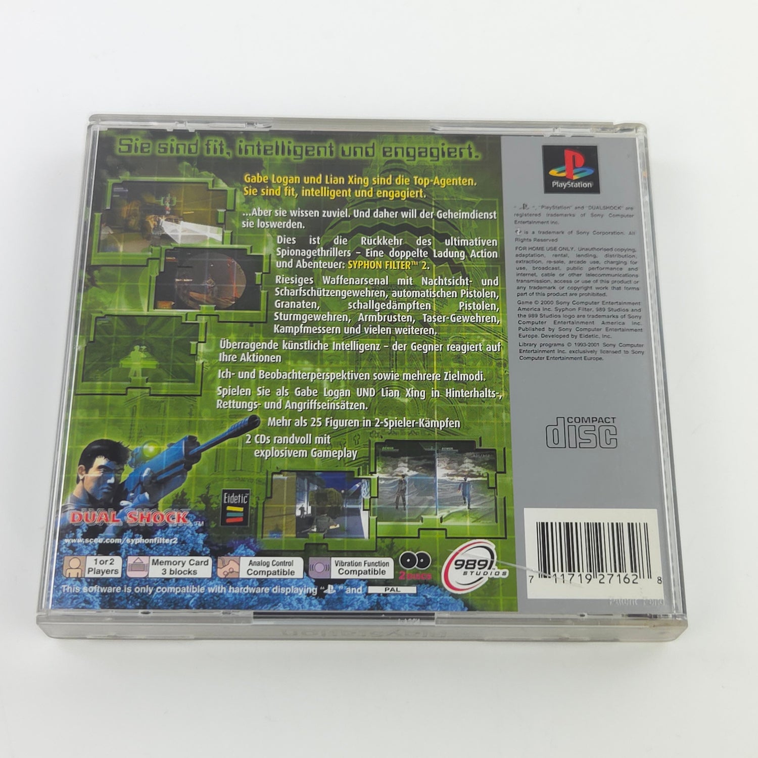 Sony Playstation 1 Spiel : Syphon Filter 2 - PS1 PSone PAL / CD Platinum OVP