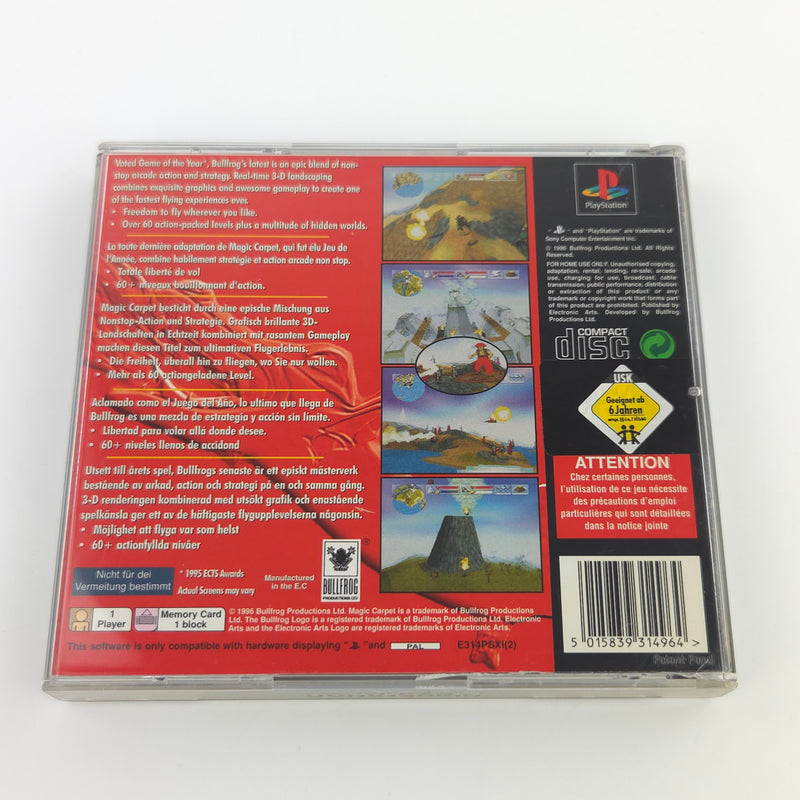 Sony Playstation 1 Spiel : Magic Carpet - PS1 PSone PAL Game / CD Disk Anlei OVP