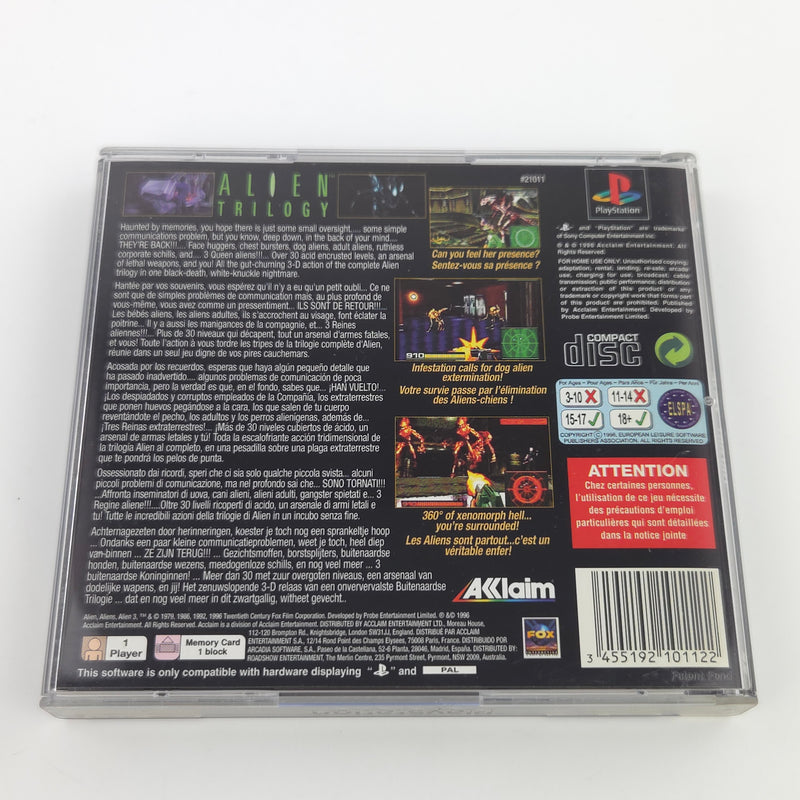 Sony Playstation 1 Spiel : Alien Trilogy - PS1 PSone PAL Game / CD Anleitung OVP
