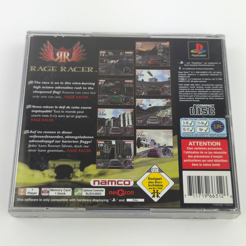Sony Playstation 1 Spiel : Rage Racer - PS1 PSone PAL Game / CD Anleitung OVP