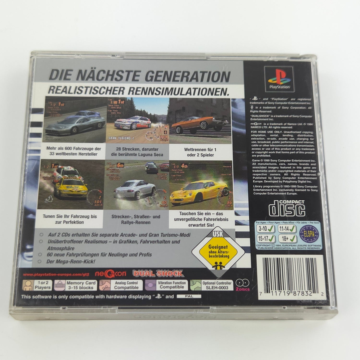 Sony Playstation 1 Spiel : Gran Turismo 2 - PS1 PSone PAL / CD OVP