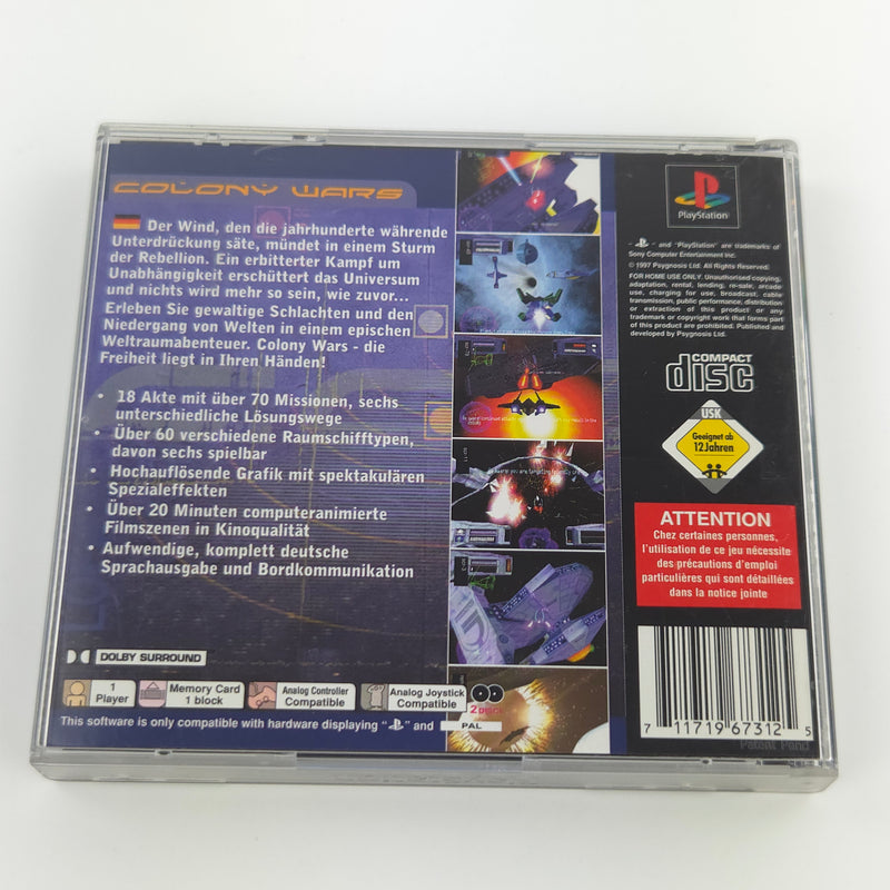 Sony Playstation 1 Spiel : Colony Wars - PS1 PSone PAL Game / CD Anleitung OVP