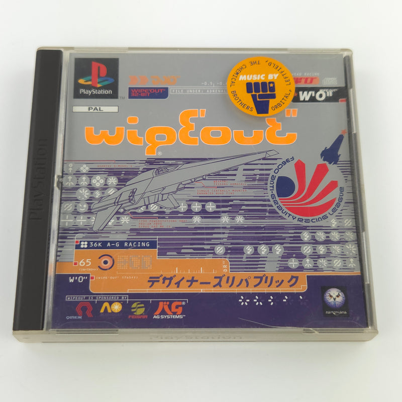 Sony Playstation 1 Spiel : Wipeout - PS1 PSone PAL Game / CD Anleitung OVP