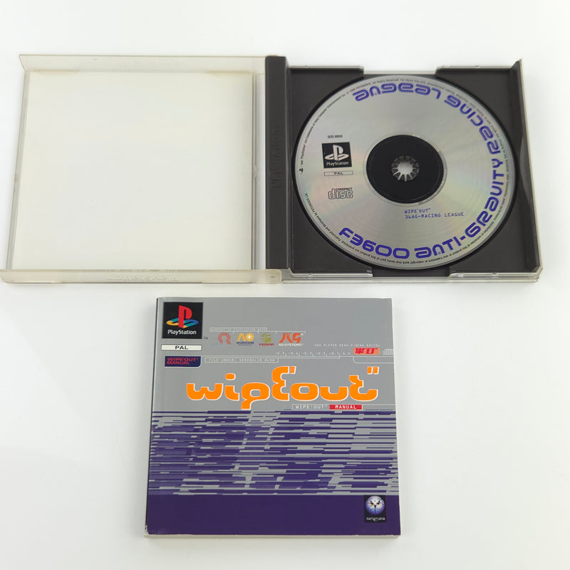 Sony Playstation 1 Spiel : Wipeout - PS1 PSone PAL Game / CD Anleitung OVP
