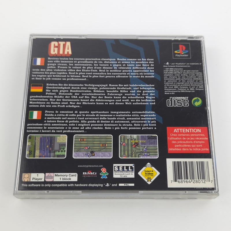 Sony Playstation 1 Spiel : GTA Grand Theft Auto mit beiden Postern - PS1 OVP PAL