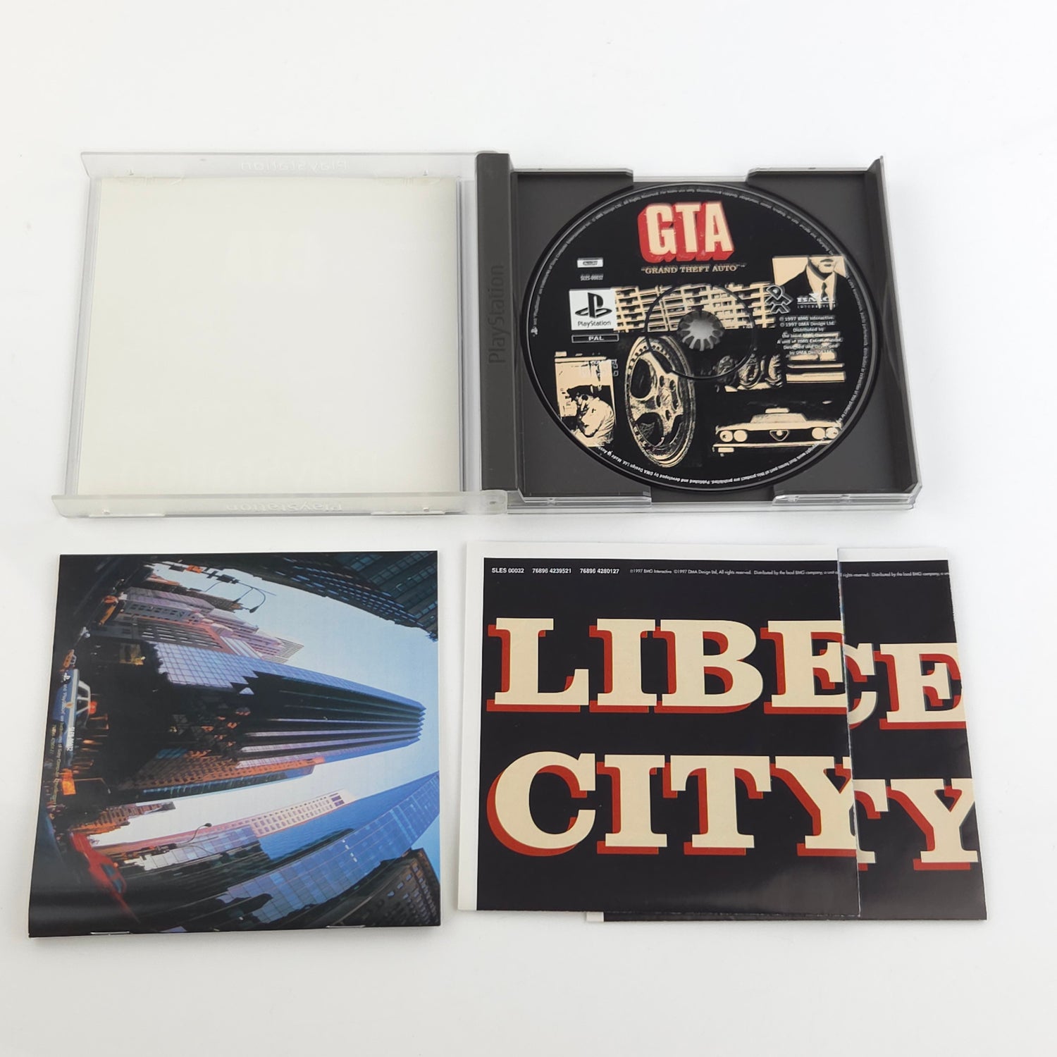 Sony Playstation 1 Spiel : GTA Grand Theft Auto mit beiden Postern - PS1 OVP PAL