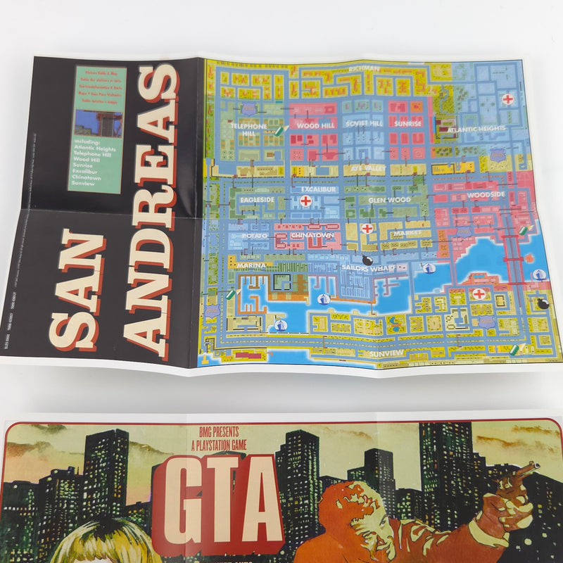 Sony Playstation 1 Spiel : GTA Grand Theft Auto mit beiden Postern - PS1 OVP PAL
