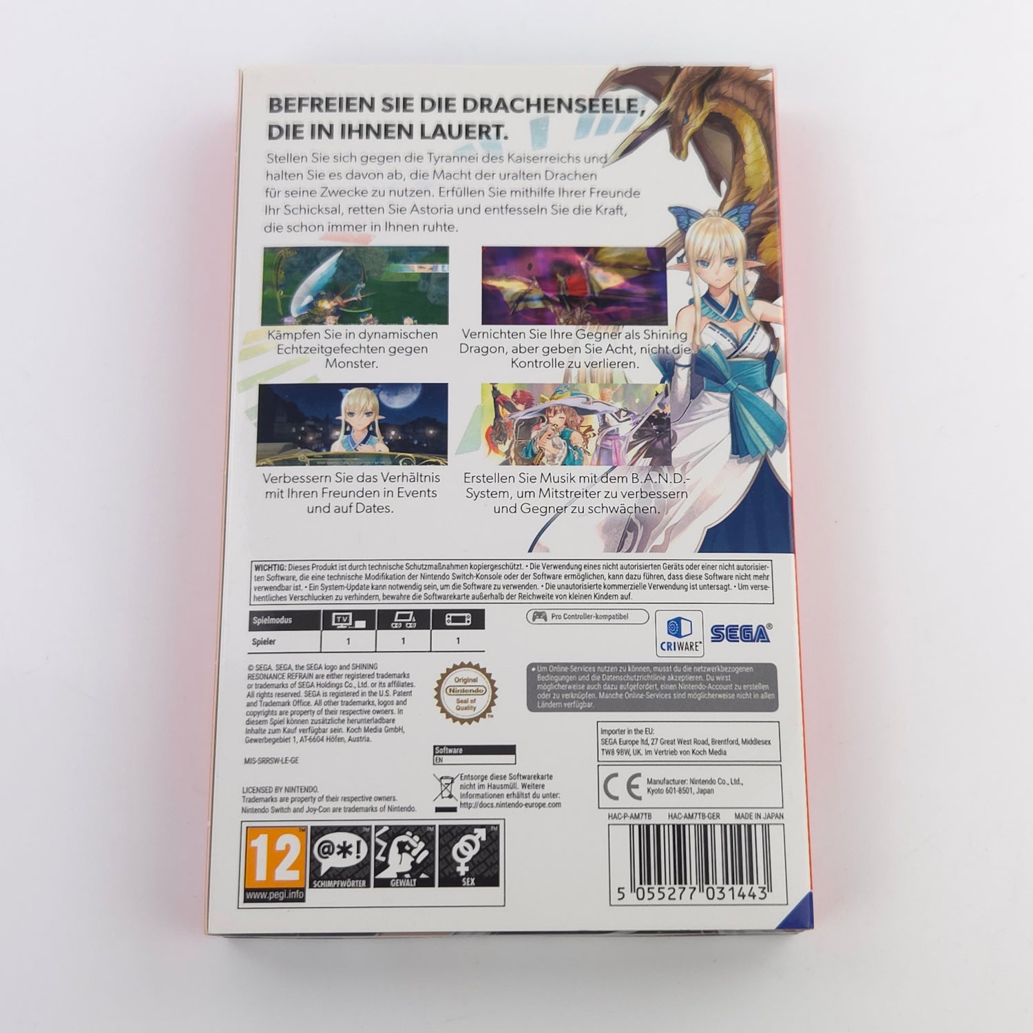 Nintendo Switch Spiel : Shining Resonance Refrain Dragonic Launch Edition - OVP