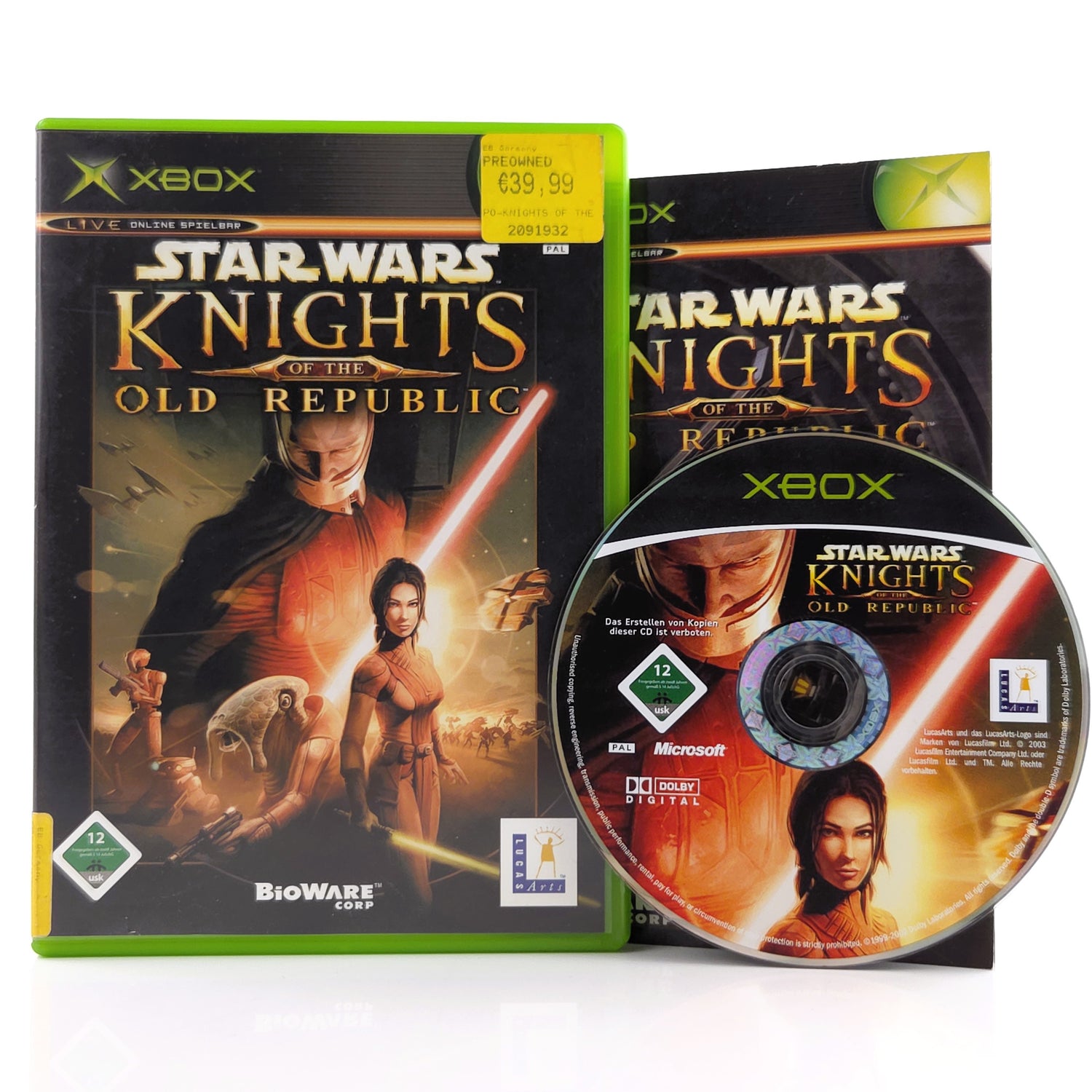 Xbox Classic Spiel : Star Wars Knights of the Old Republic - CD Disk Microsoft