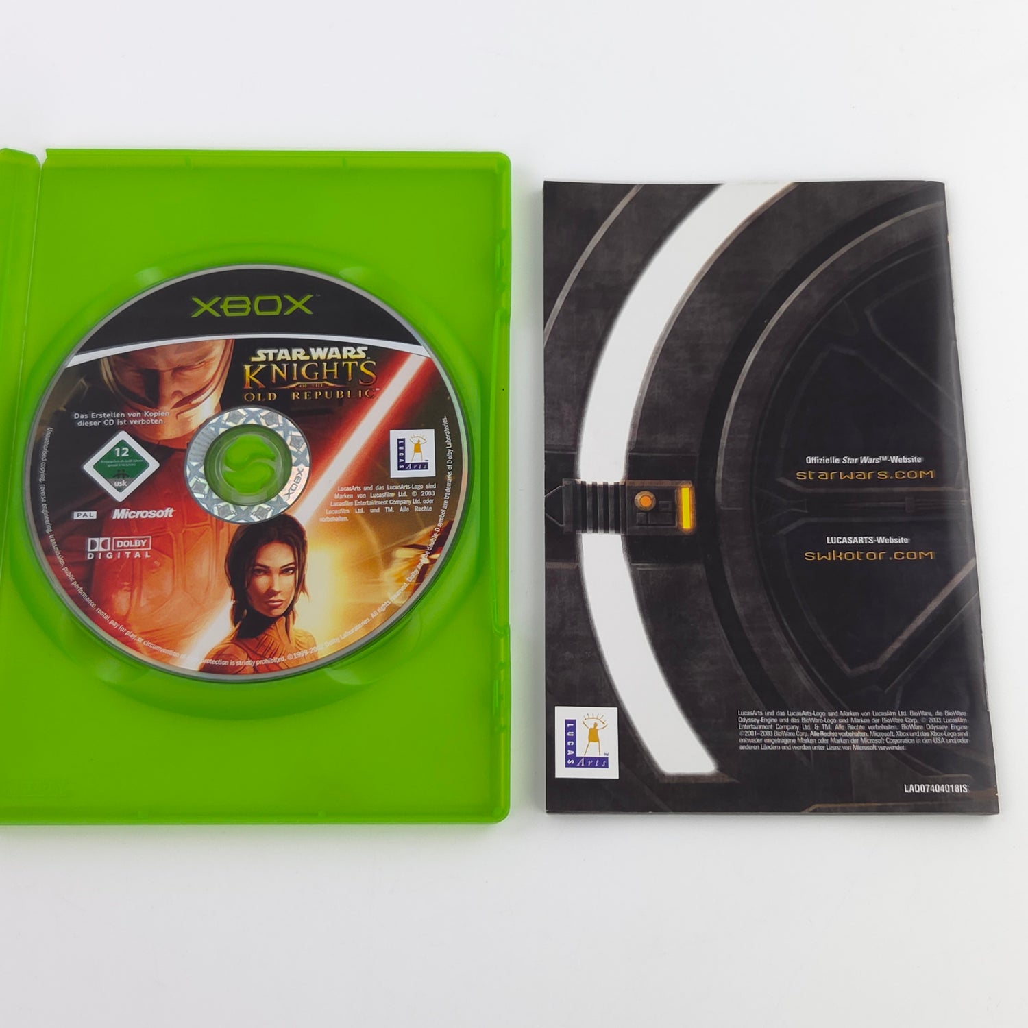 Xbox Classic Spiel : Star Wars Knights of the Old Republic - CD Disk Microsoft