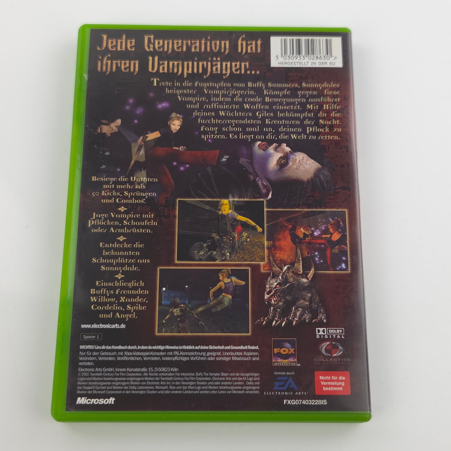 Xbox Classic Spiel : Buffy The Vampire Slayer - CD Disk Anleitung OVP Microsoft