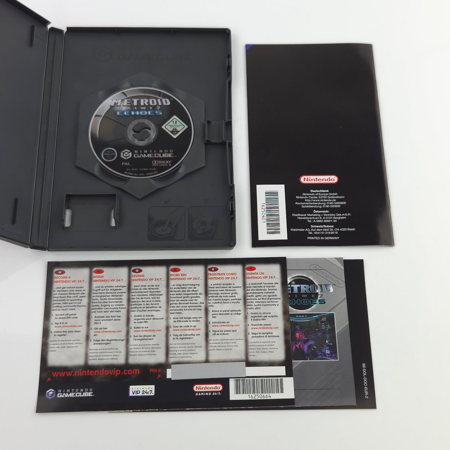 Nintendo Gamecube Spiel : Metroid Prime 2 Echoes - GC CD Disk Begleithefte OVP