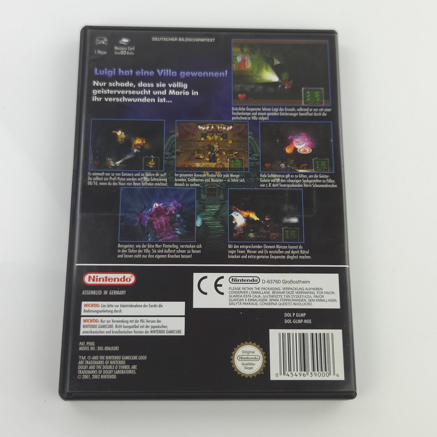 Nintendo Gamecube Spiel : Luigi´s Mansion - GC CD Disk Begleithefte OVP