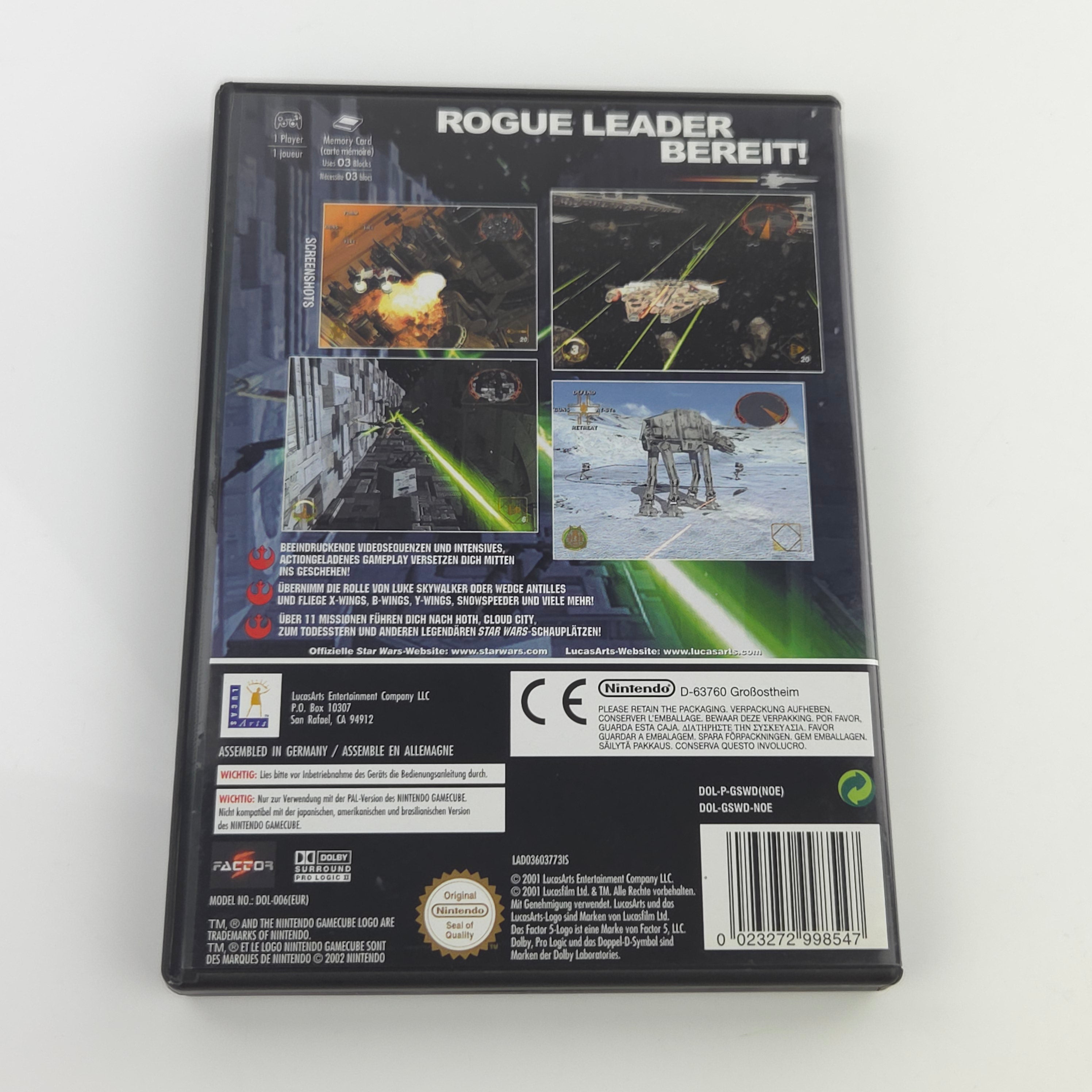 Nintendo Gamecube Spiel : Star Wars Rogue Leader - GC CD Disk Begleithefte OVP