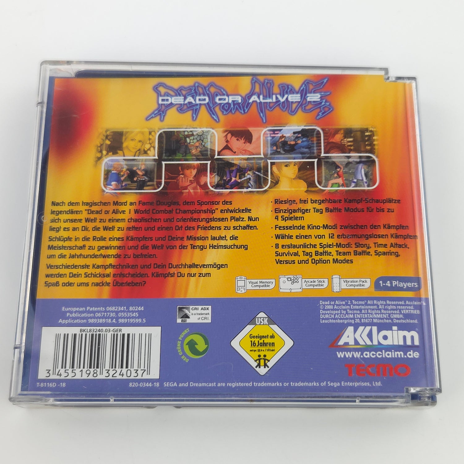 Sega Dreamcast Spiel : Dead or Alive 2 - CD Disk Anleitung OVP / PAL DC
