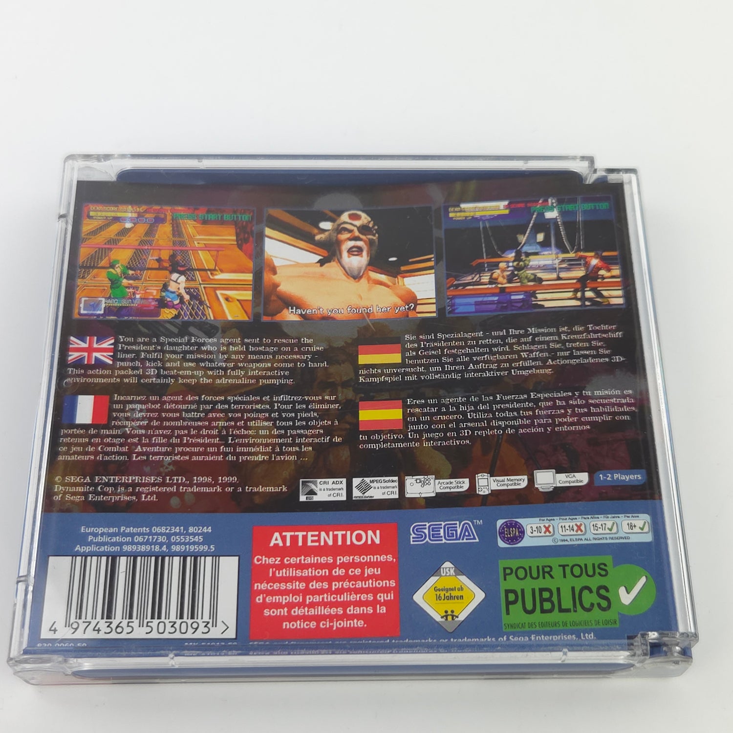 Sega Dreamcast Spiel : Dynamite Cop - CD Disk Anleitung OVP / PAL DC