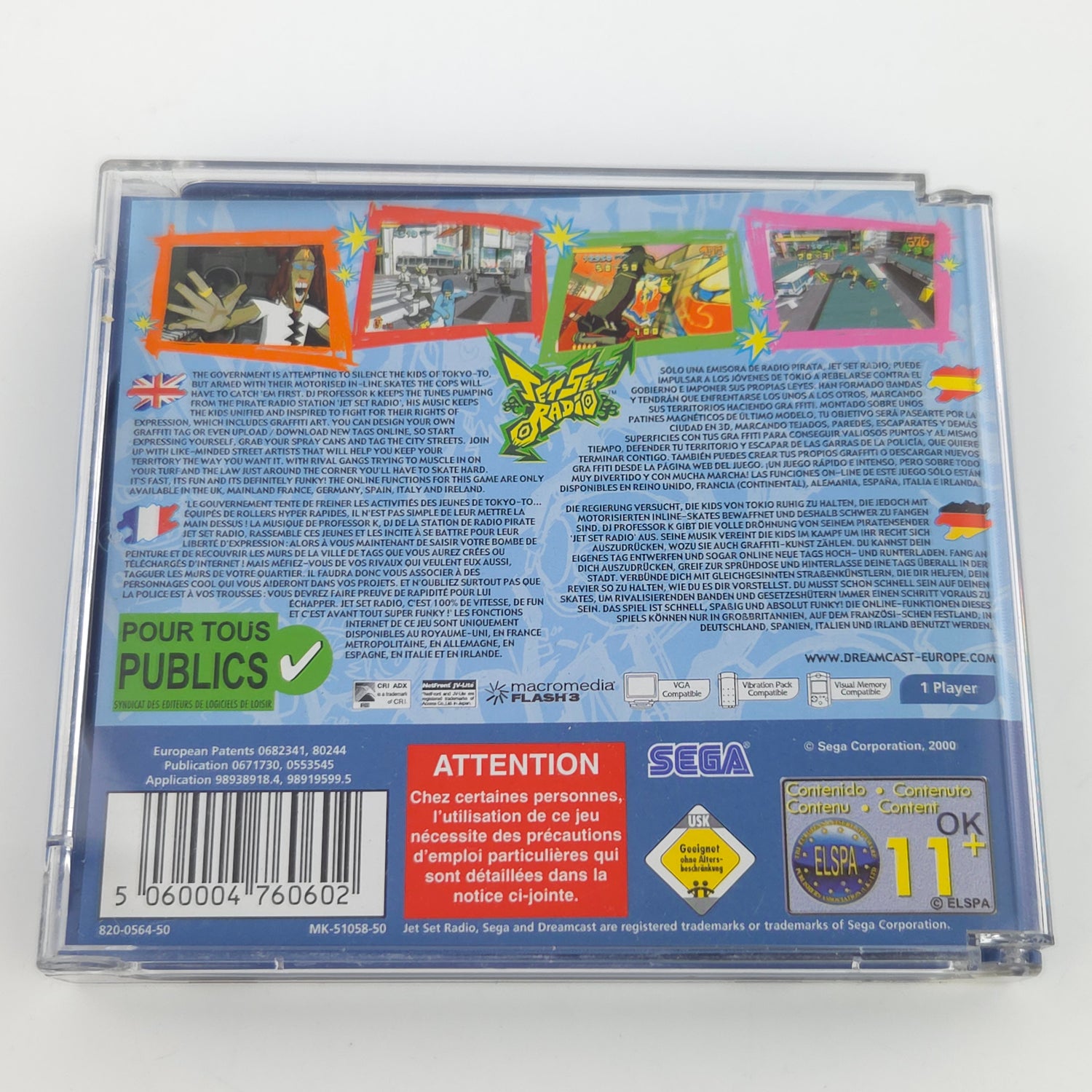Sega Dreamcast Spiel : Jet Set Radio - CD Disk Anleitung OVP / PAL DC Game