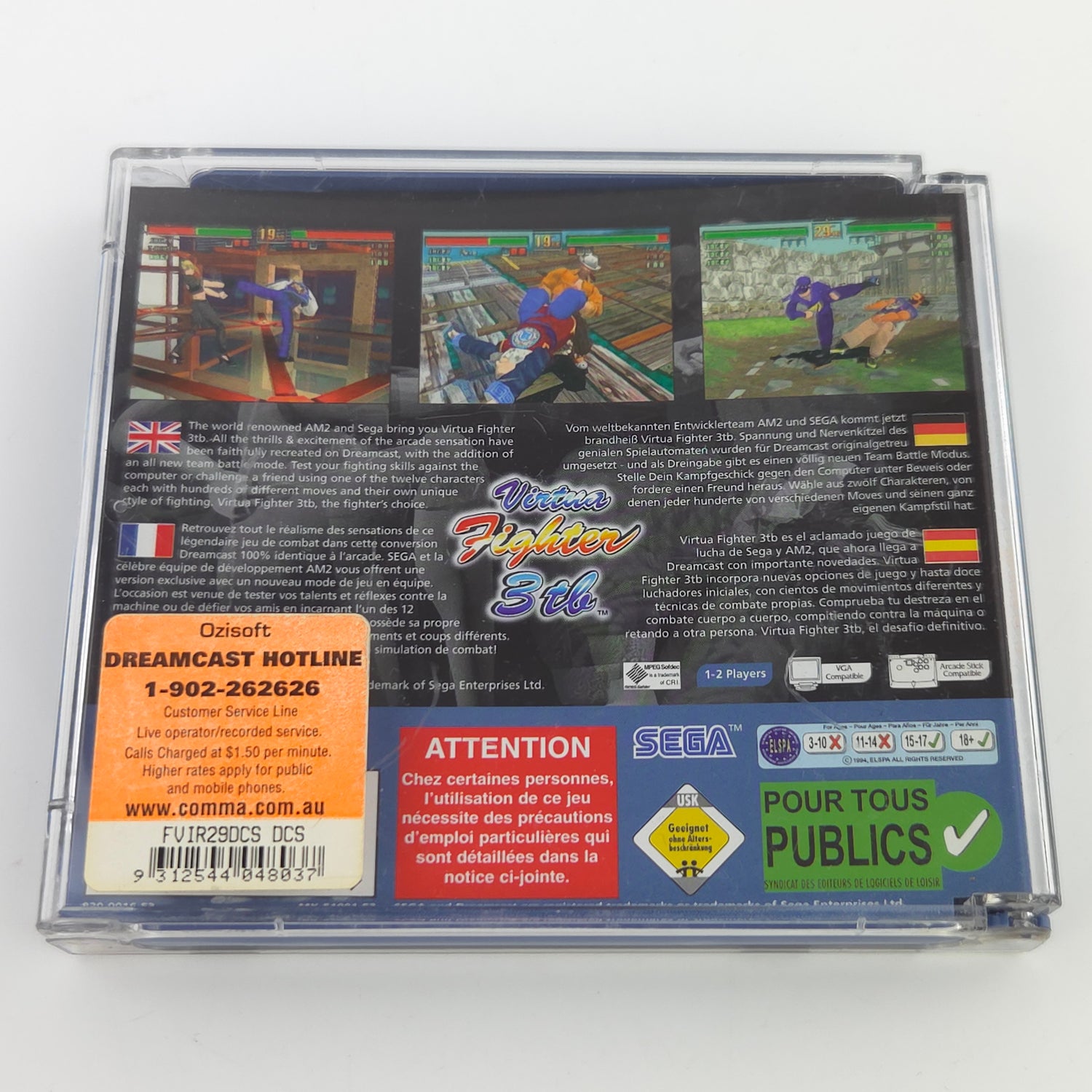 Sega Dreamcast Spiel : Virtua Fighter 3tb - CD Anleitung OVP / PAL DC [2]