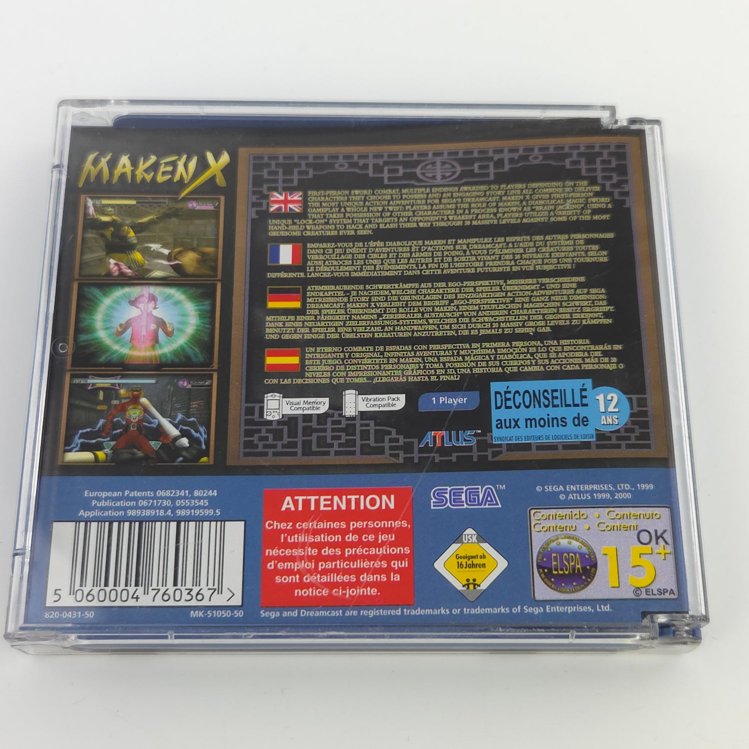 Sega Dreamcast Spiel : Maken X - CD Anleitung OVP / PAL DC Game